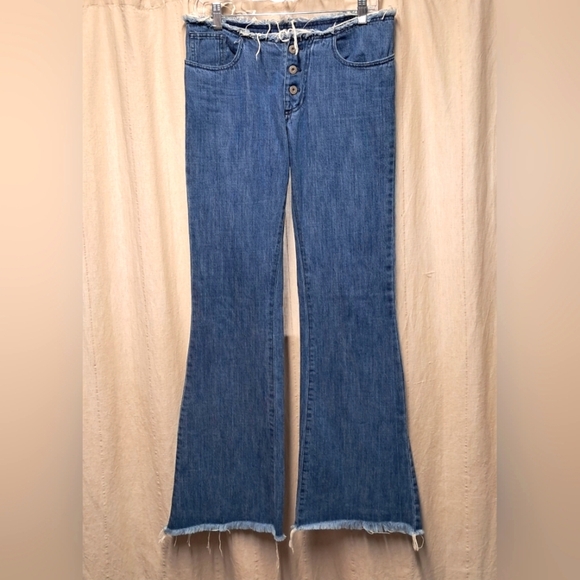 Marques Almeida Denim - Marques Almeida Fringe Top Bell Bottoms Size 8